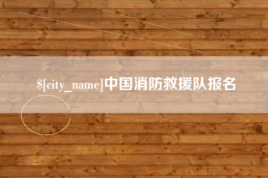 海安中国消防救援队报名