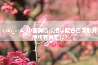 海安中国消防救援学院各省录取分数线有何差异？