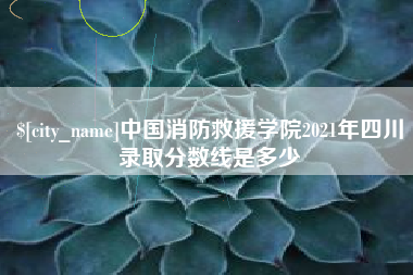 海安中国消防救援学院2021年四川录取分数线是多少