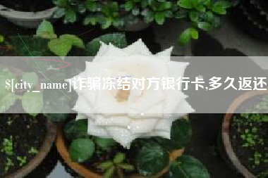 海安诈骗冻结对方银行卡,多久返还