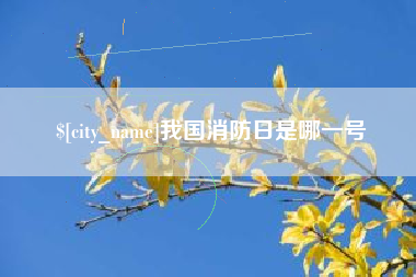 海安我国消防日是哪一号