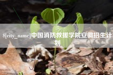 海安中国消防救援学院安徽招生计划
