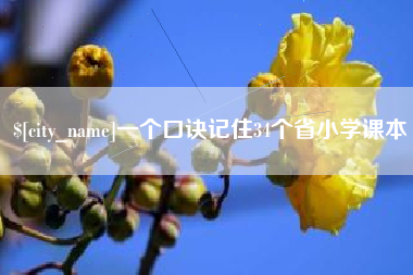 海安一个口诀记住34个省小学课本
