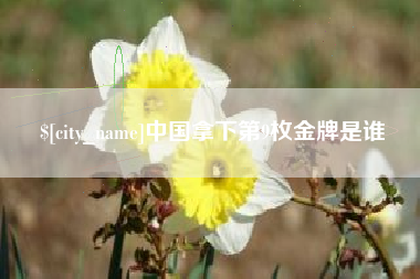 海安中国拿下第9枚金牌是谁