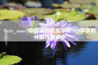 海安中国消防救援学院2020年录取分数线是多少