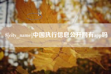海安中国执行信息公开网有app吗