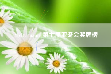 海安第七届亚冬会奖牌榜