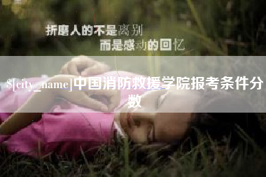 海安中国消防救援学院报考条件分数