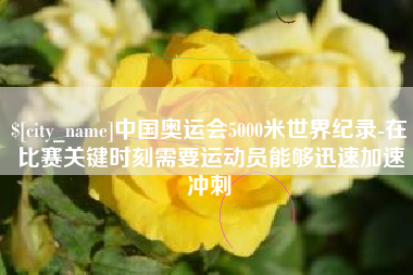 海安中国奥运会5000米世界纪录-在比赛关键时刻需要运动员能够迅速加速冲刺