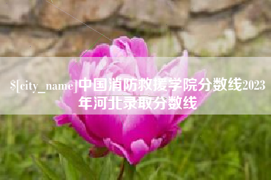 海安中国消防救援学院分数线2023年河北录取分数线