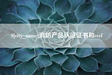 海安消防产品认证证书和cccf