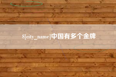 海安中国有多个金牌