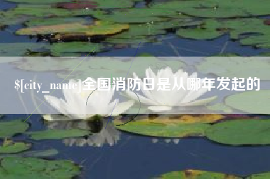 海安全国消防日是从哪年发起的