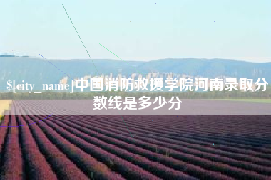 海安中国消防救援学院河南录取分数线是多少分