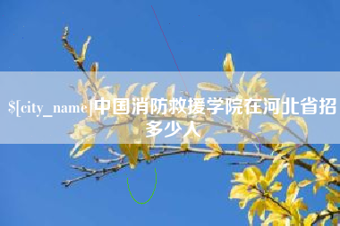 海安中国消防救援学院在河北省招多少人