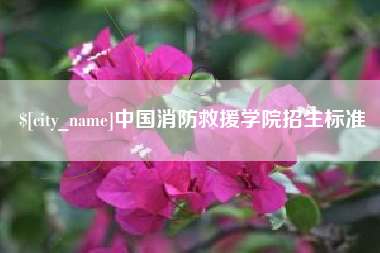 海安中国消防救援学院招生标准