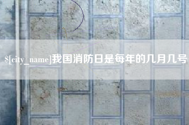 海安我国消防日是每年的几月几号