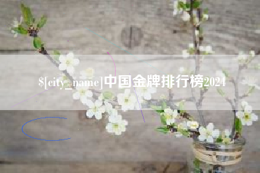 海安中国金牌排行榜2024